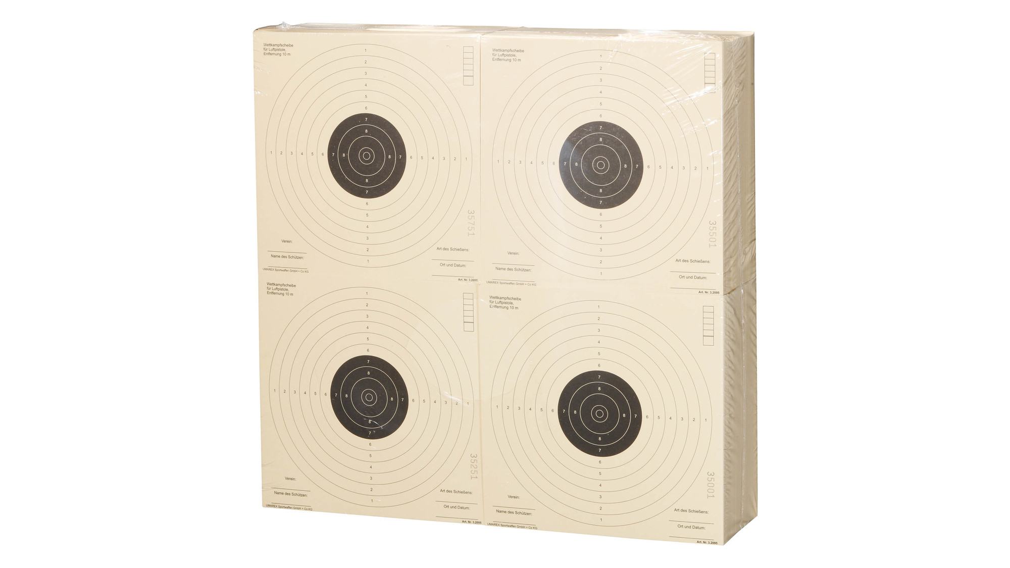 Zielscheiben 17x17cm, 1000 Stk.