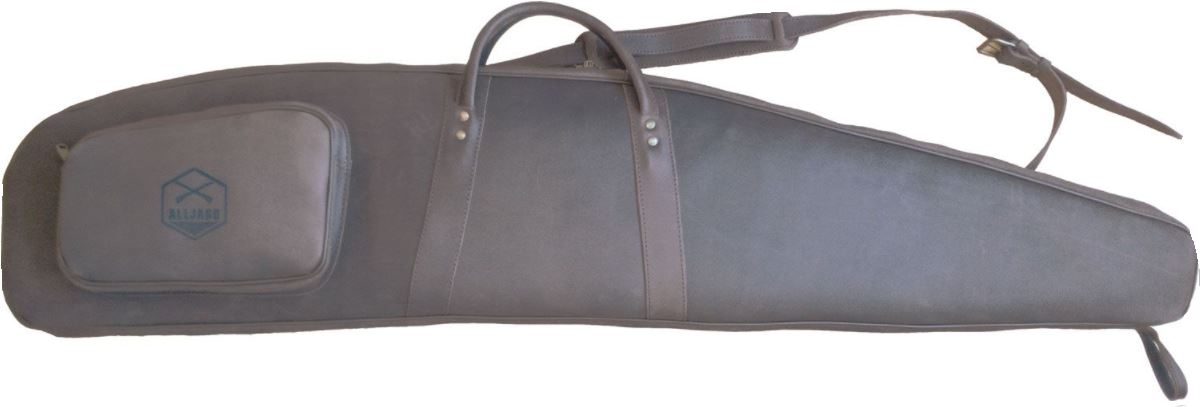 Gewehrfutteral,Echtleder,125cm, m.Aussentasche