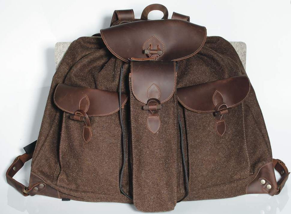 Lodenrucksack, braun 55x65, inkl. Schweißeinlage