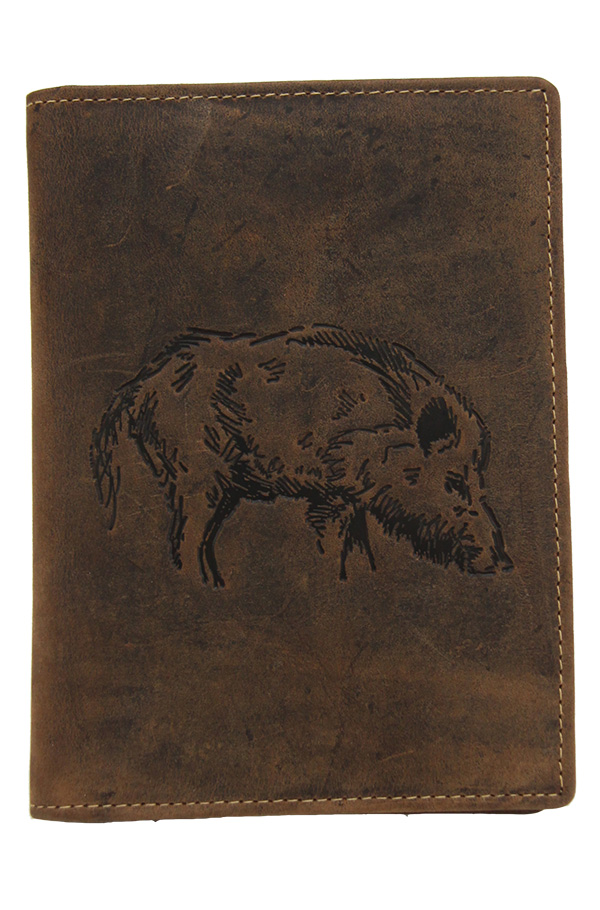 Jagdscheinetui Keiler, mit 6 Einsteckfächern