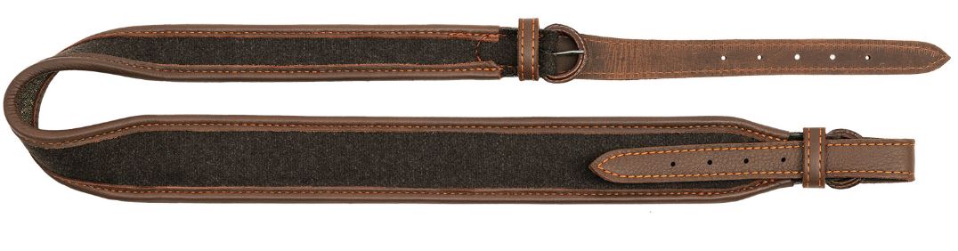Gewehrriemen Elchleder &, Loden mit Kork-Unterlage