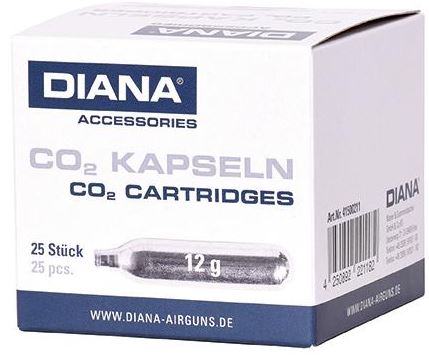 DIANA CO2-Kapseln 25 Stk. a, 12g im Karton